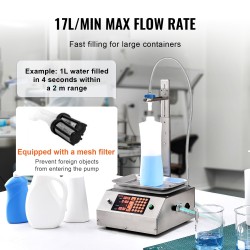 Nestetäyttökone ruostumatonta terästä 30–15000 gramman täyttömäärä digitaalinen ohjaus kuusi suutinta