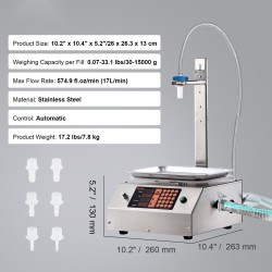 Nestetäyttökone ruostumatonta terästä 30–15000 gramman täyttömäärä digitaalinen ohjaus kuusi suutinta