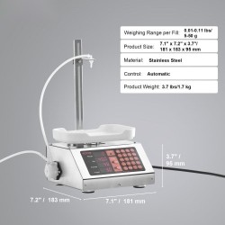 Nestetäyttökone 5–50 g annostelulla peristalttipumpulla digitaalinen ohjaus 201-ruostumatonta terästä yksisuuttiminen