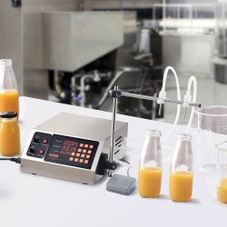 Nestetäyttökone elintarvikekelpoinen ruostumaton teräskotelo 30–4000 millilitraa kaksoissuutin digitaalinen ohjaus