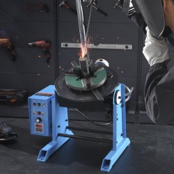 Pyörivä hitsauspöytä hiiliteräsrunkoinen 315 mm KD200-kolmileukapakotin 0–90° kallistuva 50 kg kantavuus