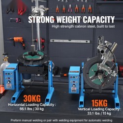 Pyörivä hitsausasetin hiiliteräs 30 kg kantavuus 315 mm pöytä