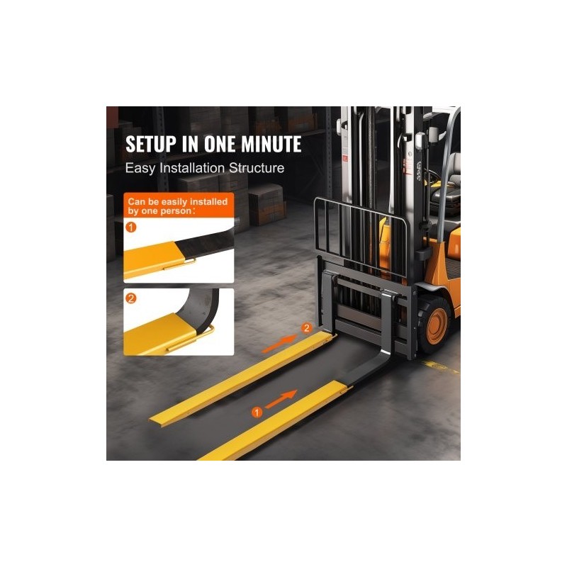 Trukkipiikin jatkeet Q235 hiiliteräs 2440 mm 125 mm leveys 1 pari