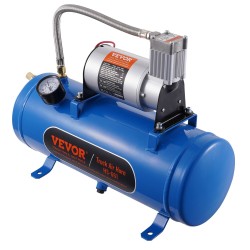 Ajoneuvoon asennettava 12V ilmakompressori 6 l säiliöllä työpaine 90 120 psi