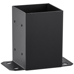 Pilarikiinnikkeet hiiliteräksestä 91x91 mm sisämitta 2 kpl mattamusta puupilareille