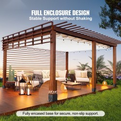 Pylväspohjat hiiliterästä mattamusta jauhemaalaus 4 kpl 6x6 vakiopylväille