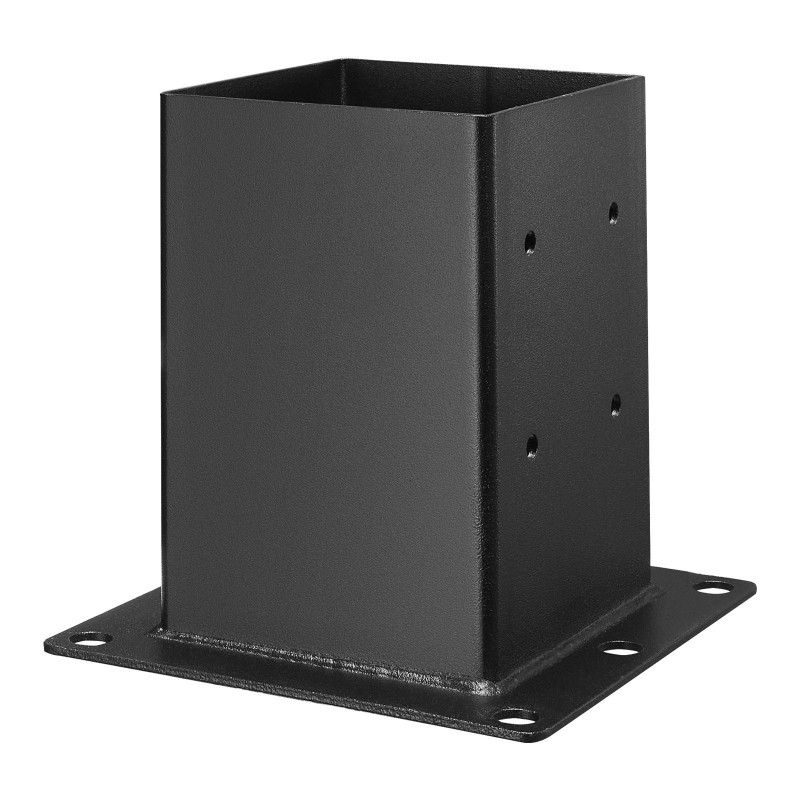 Pylvästuki hiiliterästä sisämitta 142 x 142 mm 4 kpl musta terassille