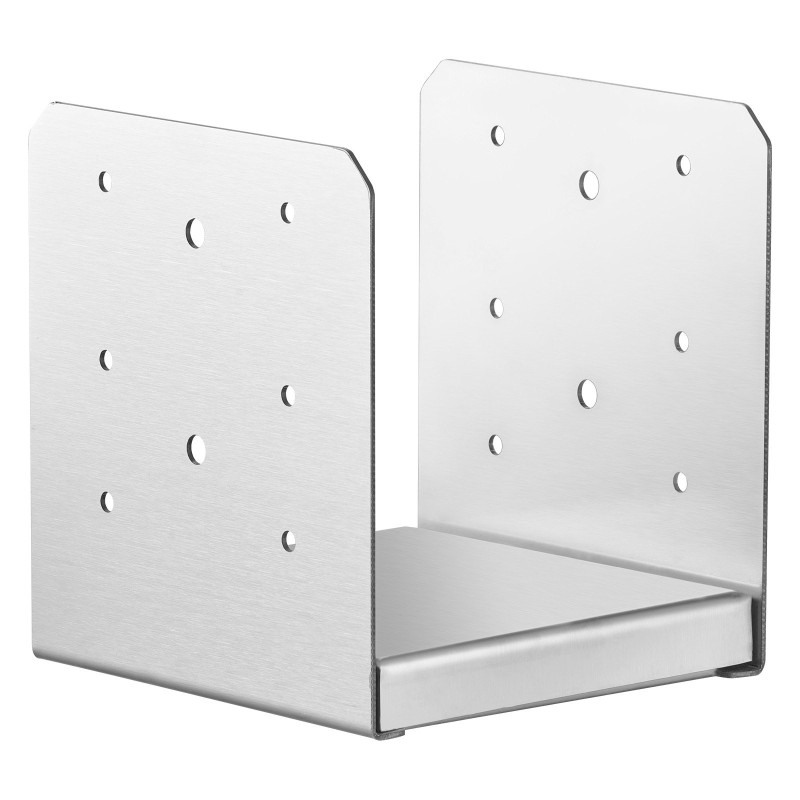 Säädettävä tolppajalka ruostumattomasta teräksestä sisämitat 150 x 139,7 mm 10 kpl puupylväälle