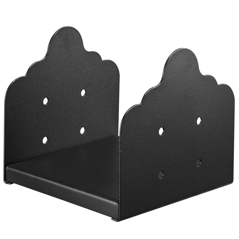 Pylväskannake puupylväille hiiliterästä pulverimaalattu sisämitta 200x190 mm 2 kpl