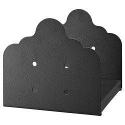 Pylväskannake puupylväille hiiliterästä pulverimaalattu sisämitta 200x190 mm 2 kpl