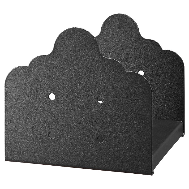 Pylväskannake puupylväille hiiliterästä pulverimaalattu sisämitta 200x190 mm 2 kpl