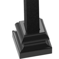 Kaidetassut alumiiniseoksesta 1 2 tuuman neliöbalustereille 50 kpl satiininmusta