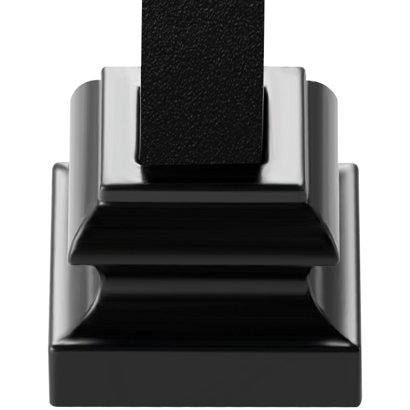 Kaidetassut alumiiniseoksesta 1/2 tuuman neliöbalustereille 50 kpl satiininmusta