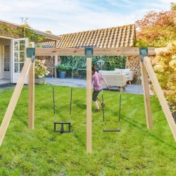 A-runkoinen keskikiinnike hiiliteräs 101.6x101.6 mm jaloille 101.6x152.4 mm palkille 3 kpl vihreä