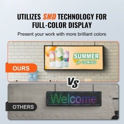 LED-mainoskyltti ohjelmoitava täysvärinen P6 99x41 cm langaton USB-ohjaus