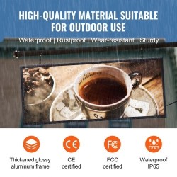 LED-mainoskyltti ohjelmoitava täysvärinen P6 99x41 cm langaton USB-ohjaus