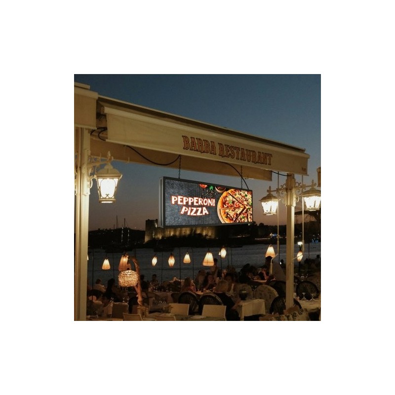 LED-mainoskyltti ohjelmoitava täysvärinen P6 99x41 cm langaton USB-ohjaus