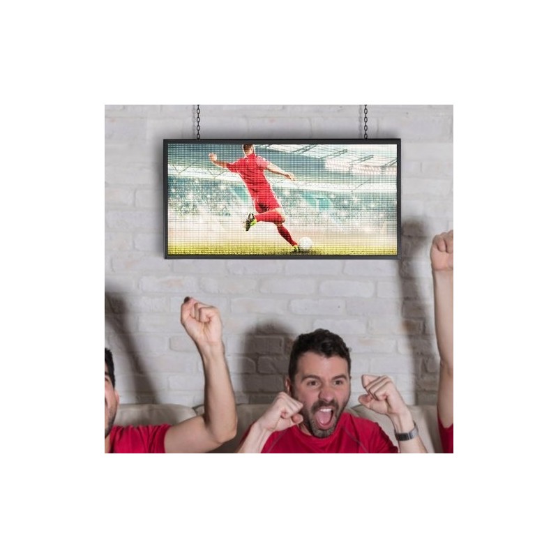 Ohjelmoitava täysvärinen P5 vierivä LED-kyltti 67x35 cm alumiini ABS WiFi USB