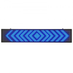 Ohjelmoitava täysvärinen P10 LED-mainostaulu 99 x 19 cm alumiinikehyksellä langaton USB ohjaus
