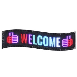 LED mainoskyltti ohjelmoitava täysvärinen P5 vierivä 83 5x20 cm Bluetooth sovellus