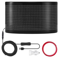 Ohjelmoitava täysvärinen P5 LED-tekstitaulu 38x10 cm muokattava teksti Bluetooth-sovellusohjaus