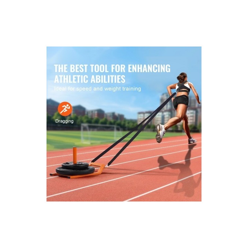 Vetoreki teräsrunkoinen jauhepinnoitettu oranssi soveltuu yhden ja kahden tuuman levypainoille