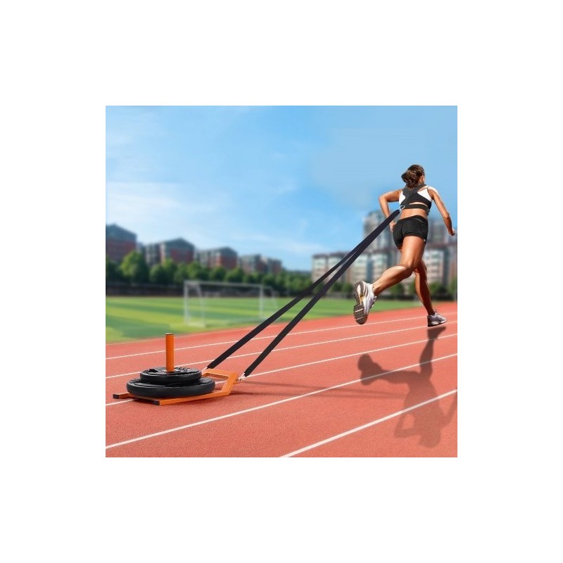 Vetoreki teräsrunkoinen jauhepinnoitettu oranssi soveltuu yhden ja kahden tuuman levypainoille