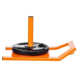 Vetoreki teräsrunkoinen jauhepinnoitettu oranssi soveltuu yhden ja kahden tuuman levypainoille