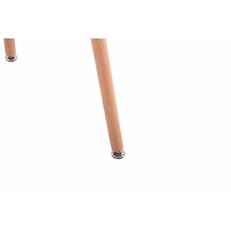 Kolmionmuotoinen keittiöpöytä pyökkijalustalla ja säädettävillä lattiasuojilla