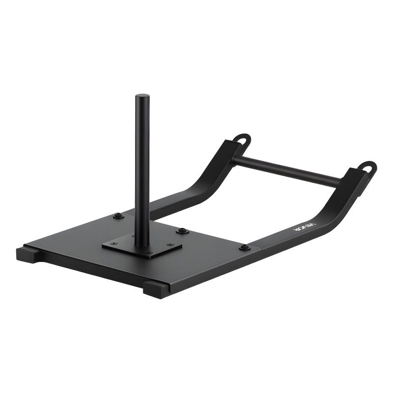 Teräksinen voimareki vetoharjoitteluun musta valjaiden kanssa 25 ja 51 mm levypainoille yhteensopiva