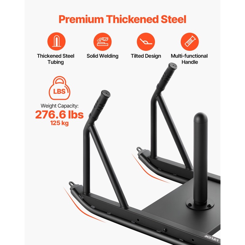 Teräksinen voimareki voima ja nopeusharjoitteluun 25 ja 51 mm levypainoille musta