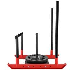 Voimaharjoittelukelkka teräsrunkoinen 227 kg kantavuus sopii 1 ja 2 tuuman levypainoille