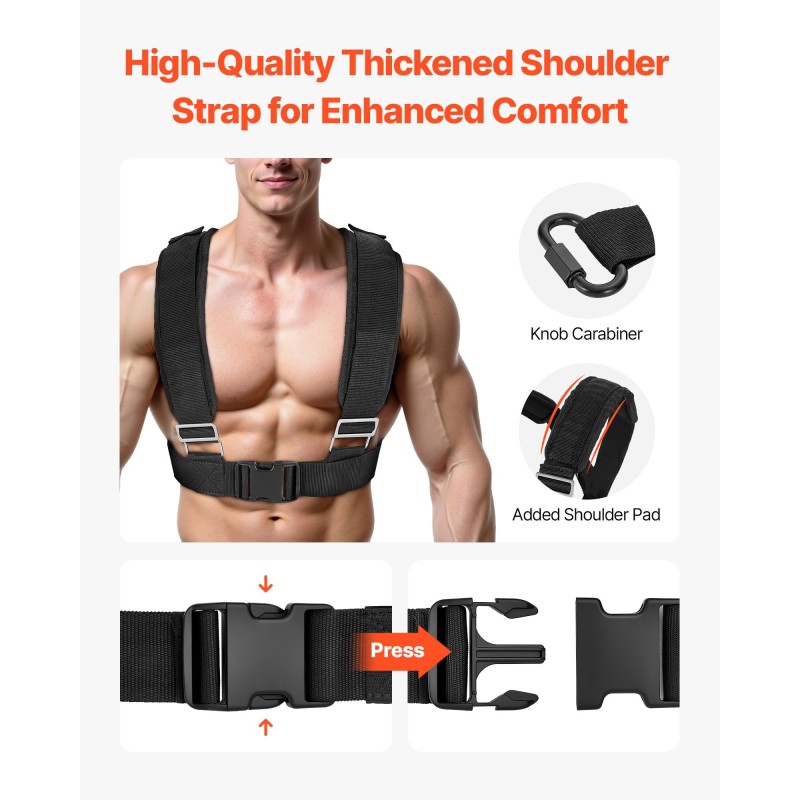 Teräksinen voimareki säädettävällä kahvalla valjaat mukana yhteensopiva 25 ja 51 mm painolevyille