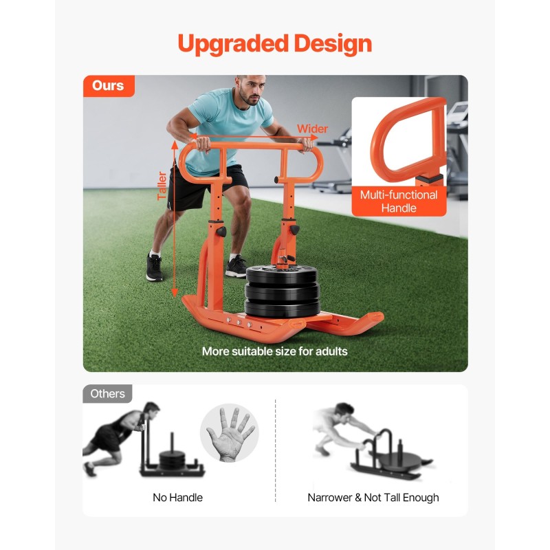 Teräksinen painokelkka korkeussäädettävällä kahvalla yhteensopiva 25 ja 51 mm painolevyille oranssi