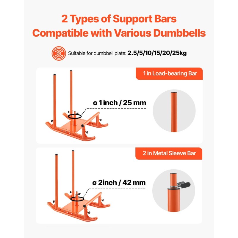 Teräsvoimareki 23 kg kahvalla ja valjailla yhteensopiva 25 ja 51 mm painolevyille