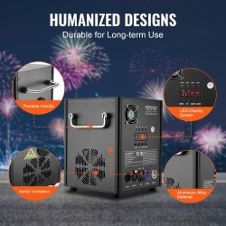 Kylmäsädeefektikone 500W alumiiniseosrunko DMX ja langaton ohjaus säädettävä 2-4 m lavakäyttöön