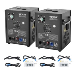 Kylmäkipinälaite alumiiniseosrunko 500 W säädettävä 2–4 m 2 kpl DMX-ohjaus