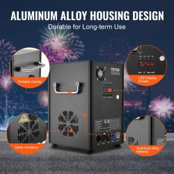 Kylmäsuihkukoneet 2 kpl 700W alumiiniseos säädettävä 2–5 m DMX-ohjaus lavaan ja juhliin