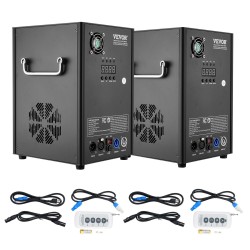 Kylmäsuihkukoneet 2 kpl 700W alumiiniseos säädettävä 2–5 m DMX-ohjaus lavaan ja juhliin