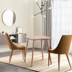 Viborg-keittiöpöytä pyökkijalustalla, säädettävä, kaksi kokoa, helppo koota