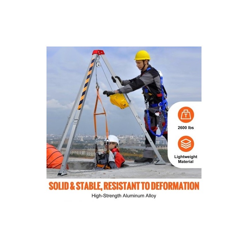 Kolmijalkasarja suljettuihin tiloihin metallirunko 1179 kg 30 m vaijeri