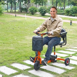 Taitettava 3-pyöräinen sähköinen liikkumisskootteri 48V litiumakku 12 mailin toimintasäde 150 kg