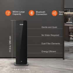 Kylmäilmadiffuuseri 950 ml vesivapaa Bluetooth lattiamallinen hotellille ja toimistoon