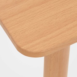 Viborg-keittiöpöytä pyökkijalustalla, säädettävä, kaksi kokoa, helppo koota