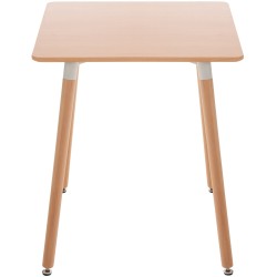 Viborg-keittiöpöytä pyökkijalustalla, säädettävä, kaksi kokoa, helppo koota