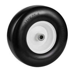 Ruohonleikkurin täysin puhkeamattomat kiinteät PU-renkaat 13x5-6 tuumaa 2 kpl vanteilla