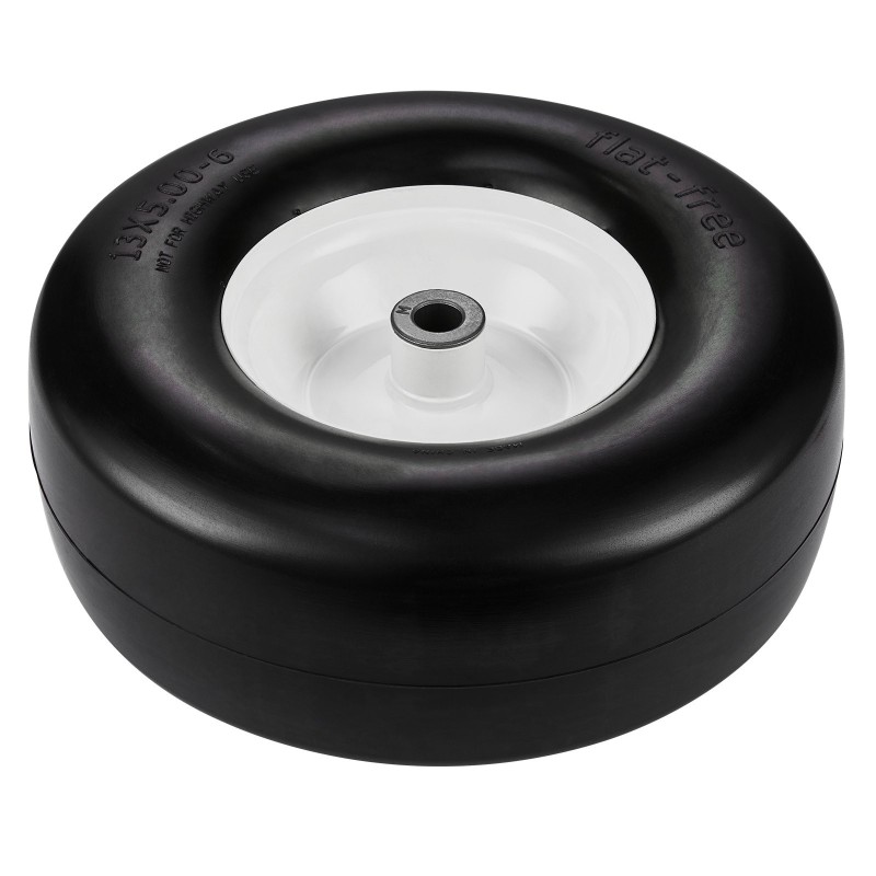 Ruohonleikkurin täysin puhkeamattomat kiinteät PU-renkaat 13x5-6 tuumaa 2 kpl vanteilla