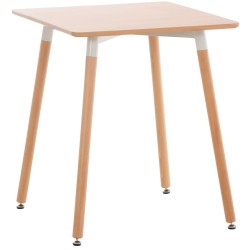 Viborg-keittiöpöytä pyökkijalustalla, säädettävä, kaksi kokoa, helppo koota