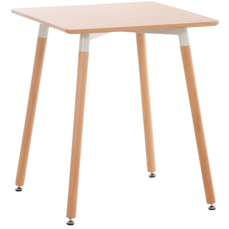 Viborg-keittiöpöytä pyökkijalustalla, säädettävä, kaksi kokoa, helppo koota