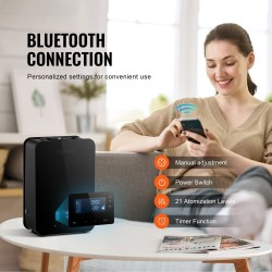 Tuoksudiffuuseri ilmanvaihtoon 180 ml kylmäsumutus langaton ohjaus vesivapaa ruostumatonta terästä ja lasia